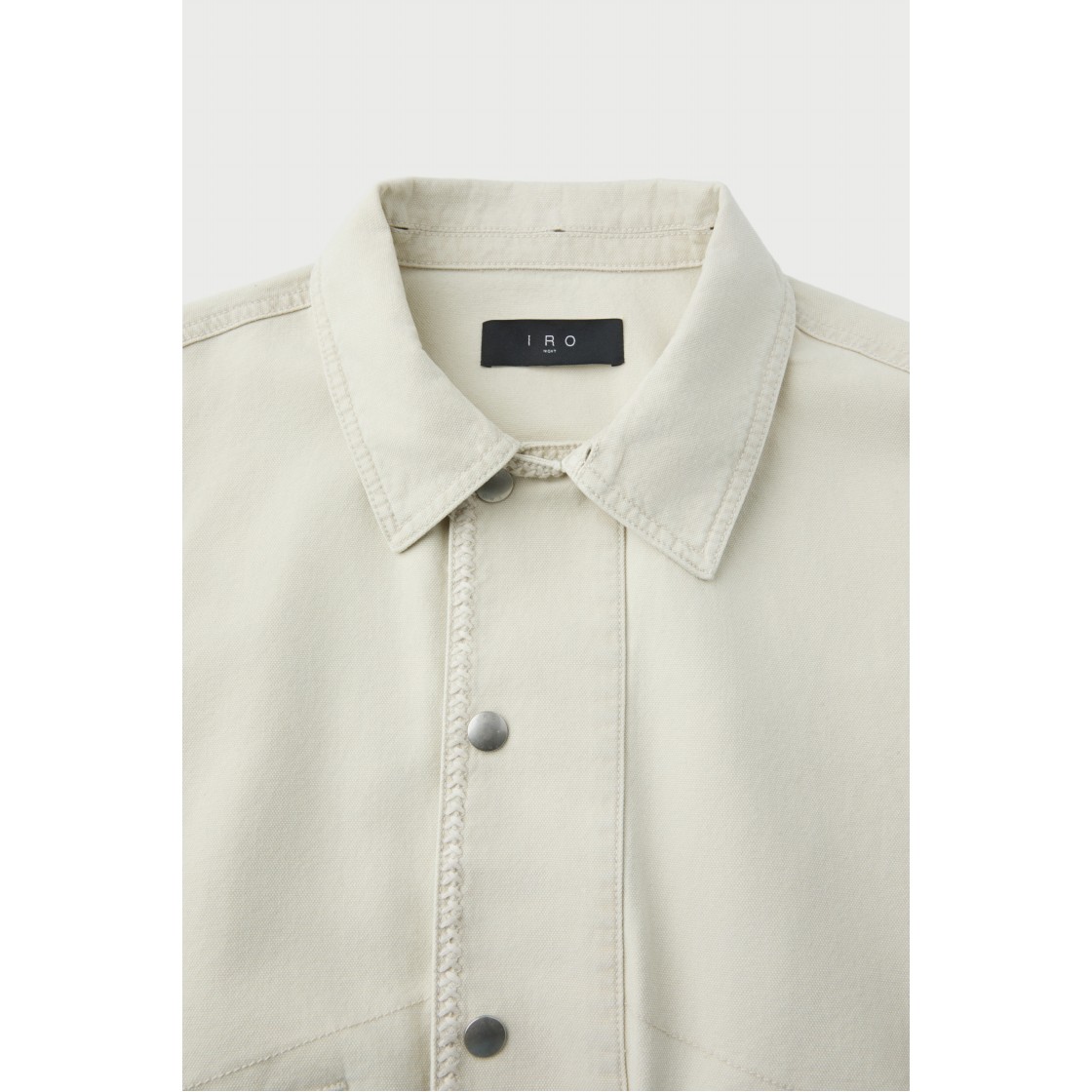 이로 엘레피 레더 칼라 워크 블루종 베이지(Iro Elefie Leather Collar Work Blouson Beige) - 6