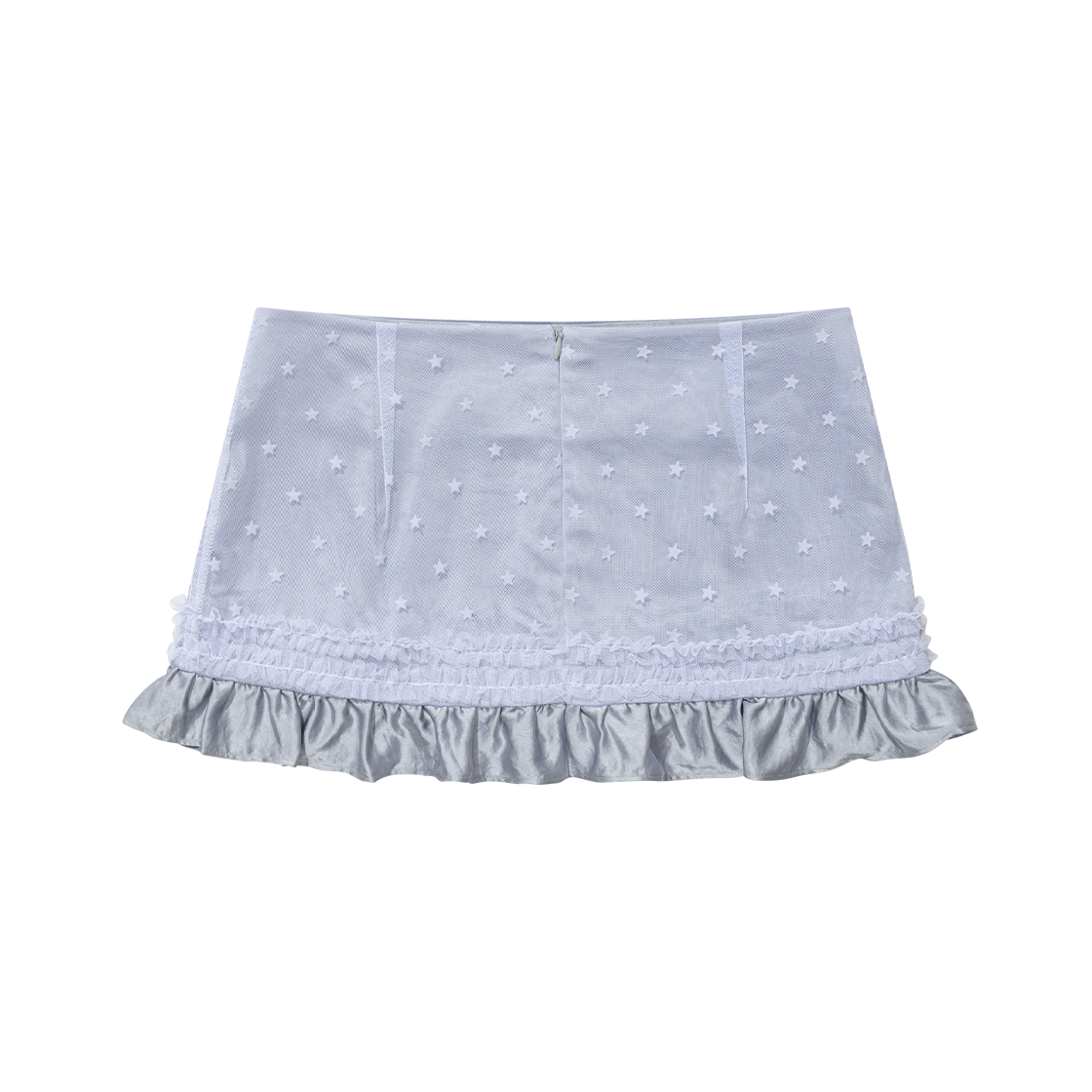 어글리쉐도우 매쉬 스타 러플 미니 스커트 블루(UGLYSHADOW Mesh Star Ruffle Mini Skirt Blue) - 2