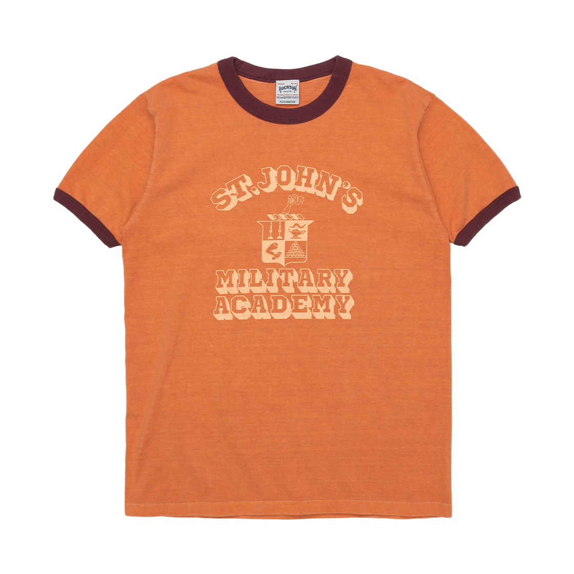 휴스턴 재팬 피그먼트 프린트 링거 티 밀리터리 아카데미 오렌지 22412(Houston Japan Pigment Print Ringer Tee Military Academy Orange 22412)