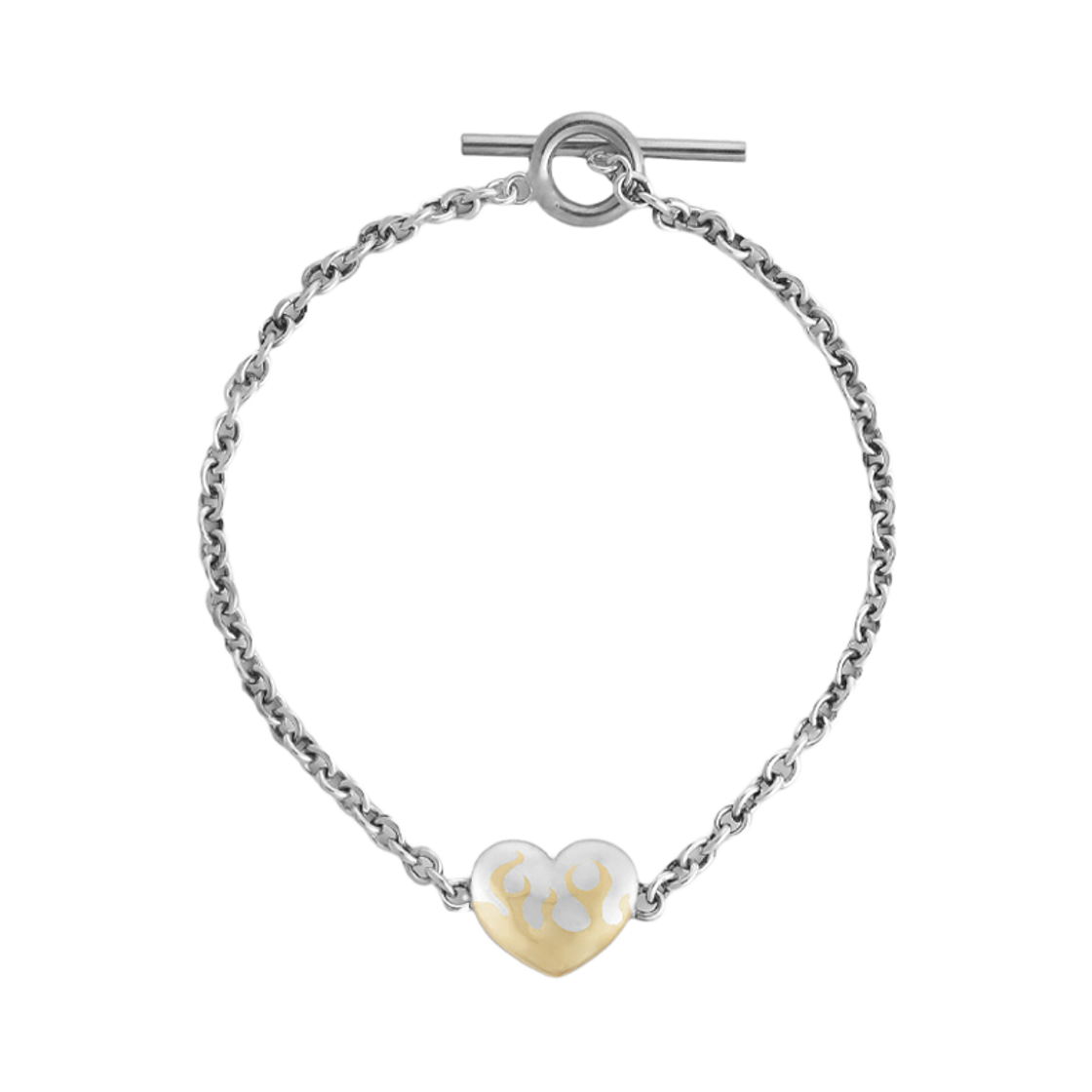 논논 미니 프레임 러브 브레이슬릿 (브라스) 실버925(Nonenon Mini Flame Love Bracelet (brass) Silver925)