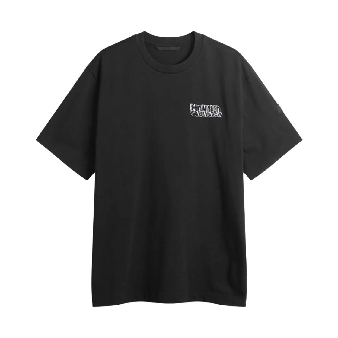 L1-091-8C00036-89AUG-999 Moncler Sketch Embroidered Logo Cotton T-Shirt Black - 26SS