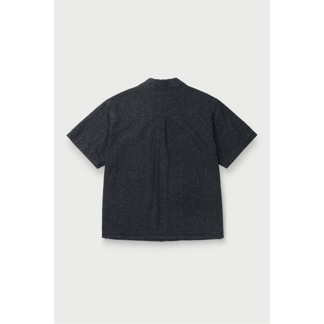 이로 슈쥬리 데님 펀칭 반팔 셔츠 블랙(Iro Szuree Denim Punching Short Sleeve Shirt Black) - 4
