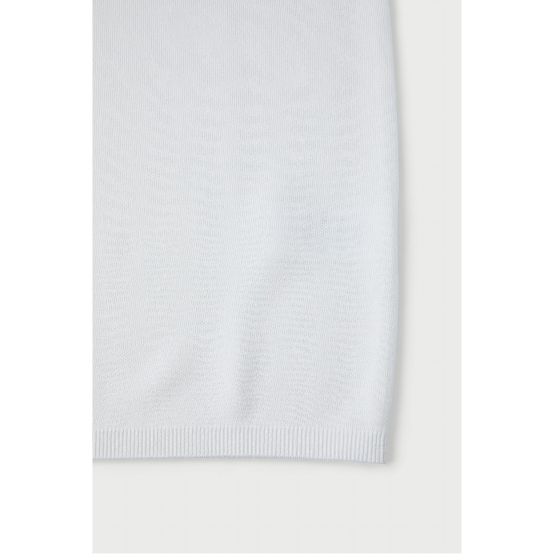 이로 라코르 반팔 강연 자수 배색 라운드넥 스웨터 화이트(Iro Raccord Short Sleeve Twisted Yarn Embroidery Contrast Round Neck Sweater White) - 5