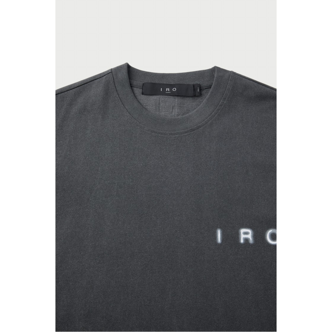 이로 블러 페이드 로고 반팔 티셔츠 그레이(Iro Blur Faded Logo Short Sleeve T-Shirt Gray) - 4