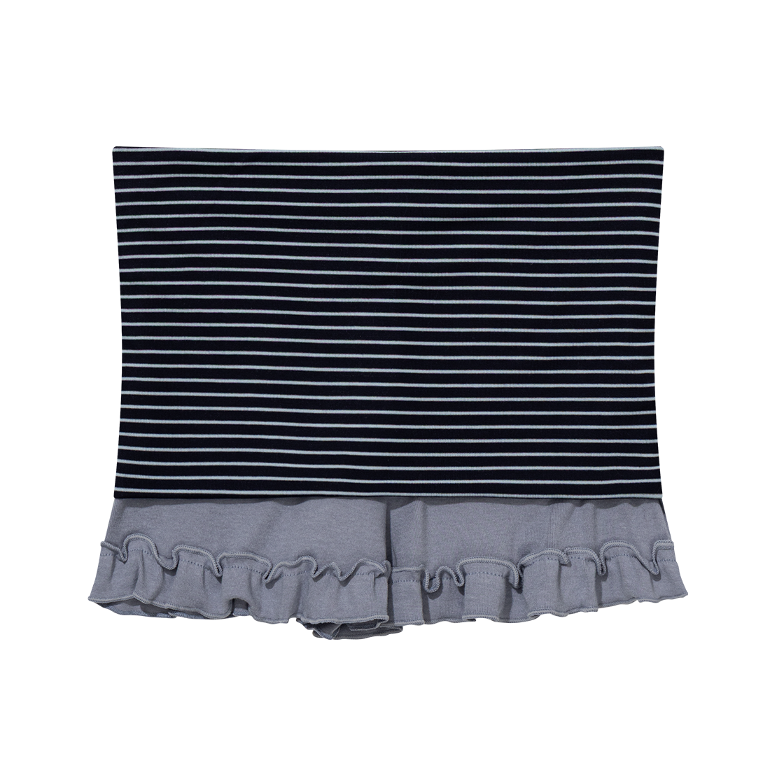 어글리쉐도우 스트라이프 프릴 콘트라스트 쇼츠 블루(UGLYSHADOW St Frill Contrast Shorts Blue) - 2