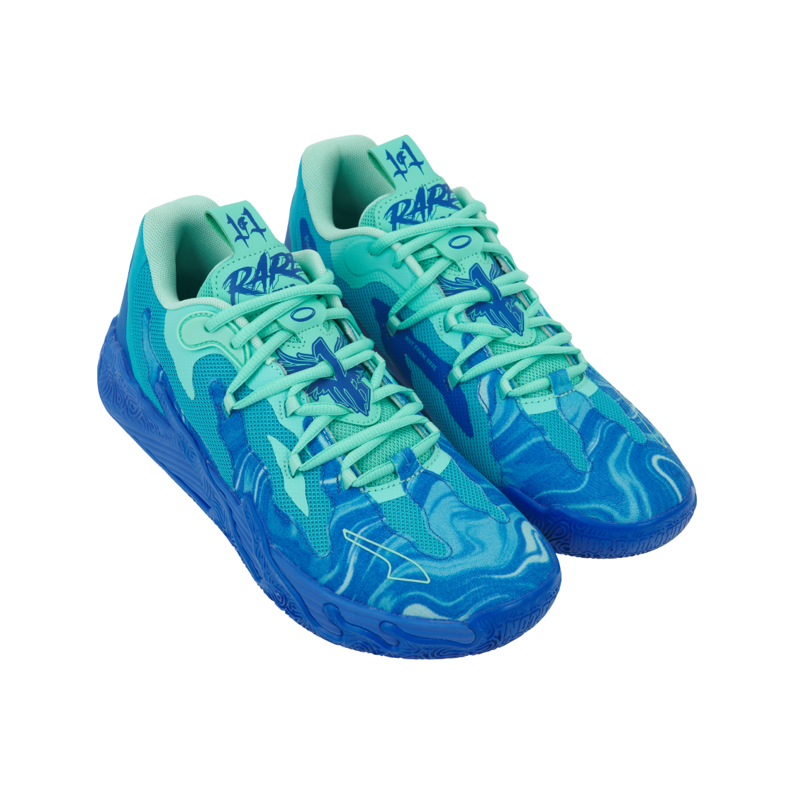푸마 라멜로 볼 MB.03 로 팀 하이퍼링크 블루 브라이트 아쿠아(Puma Lamelo Ball MB.03 Lo Team Hyperlink Blue Bright Aqua) - 4