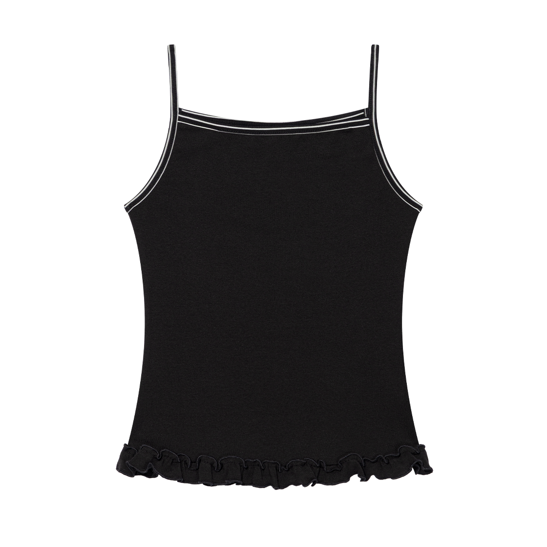 MID055 UGLYSHADOW St Frill Contrast Sleeveless Black