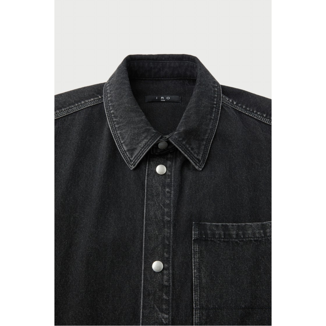 이로 첸 페이디드 데님 워크 자켓 블랙(Iro Chen Faded Denim Work Jacket Black) - 4