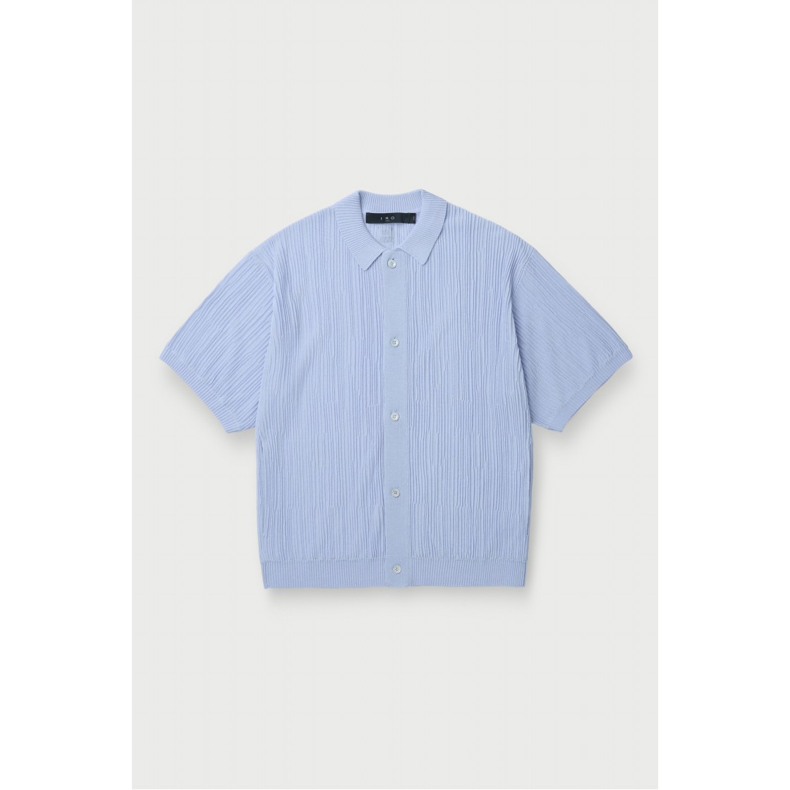 이로 스플리츠 니트 플리츠 반팔 셔츠 라이트 블루(Iro Spleats Knit Pleats Short Sleeve Shirt Light Blue) - 3