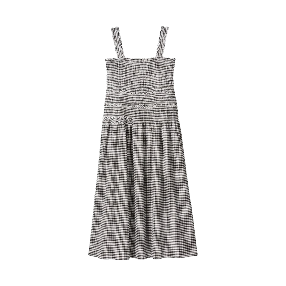 (W) 유니클로 x 세실리에 반센 셔링 드레스 오프 화이트((W) Uniqlo x Cecilie Bahnsen Shirring Dress Off White) - 1