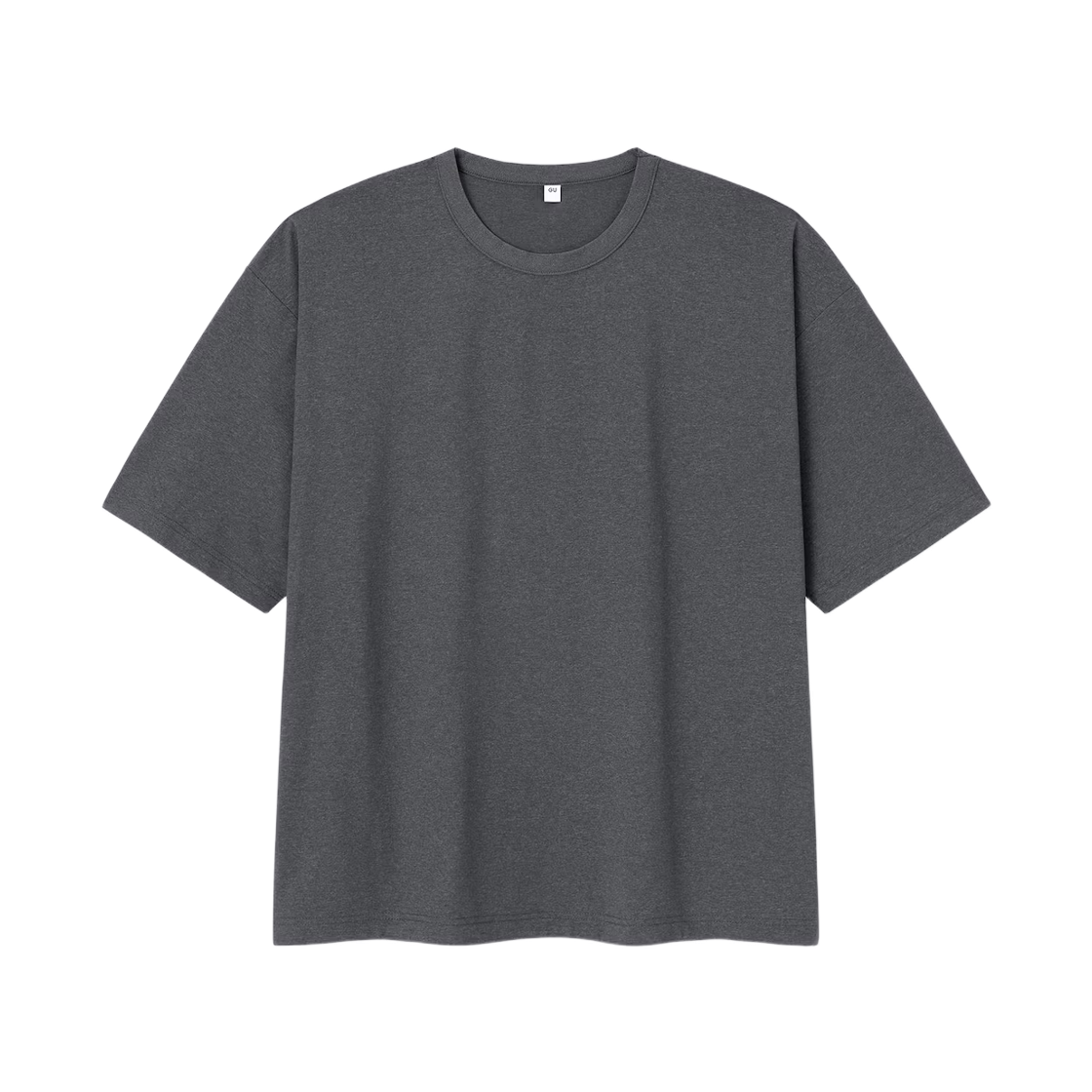 GU 드라이 스트레치 박시 티셔츠 다크 그레이(GU Dry Stretch Boxy T-Shirt Dark Gray)