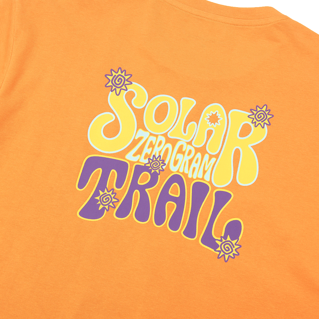 제로그램 SOLAR TRAIL Sorona 백그래픽 반팔 티셔츠(ZEROGRAM Solar Trail Sorona Back Graphic SS Orange) - 4