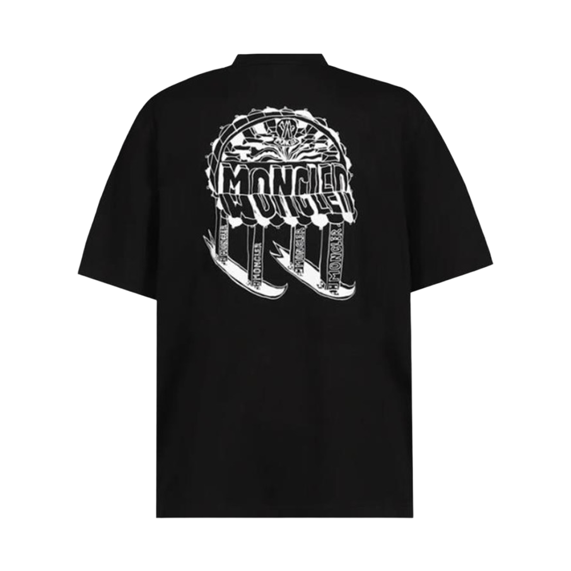 몽클레르 스케치 자수 로고 코튼 티셔츠 블랙 - 26SS(Moncler Sketch Embroidered Logo Cotton T-Shirt Black - 26SS) - 2