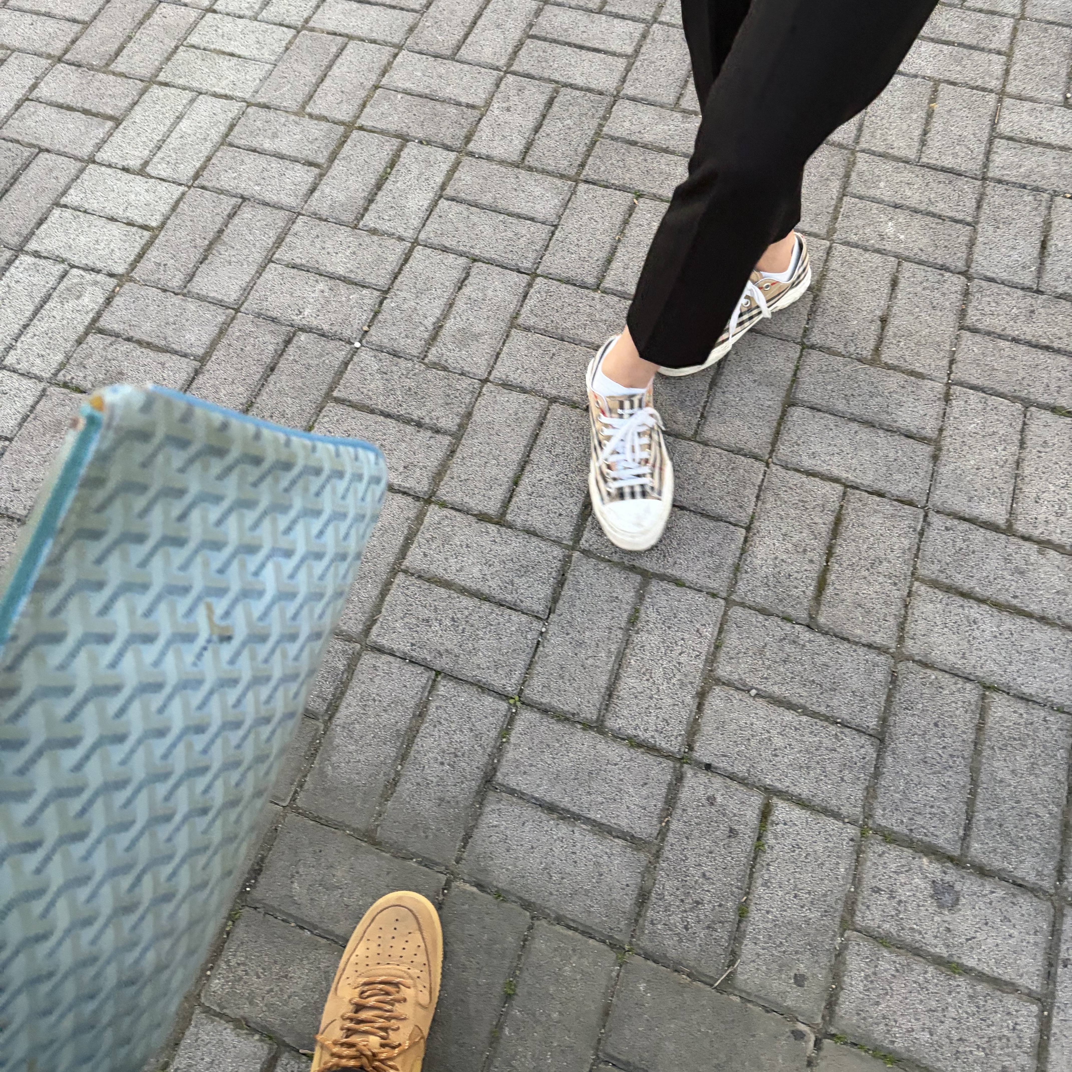 Nike Air Force 1 '07 WB Flax, Goyard Senat MM Green Clutch Bag 착용 스타일 - 1