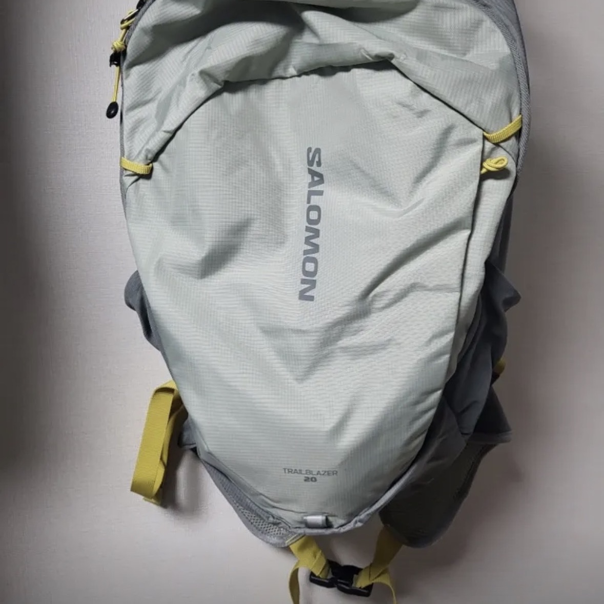 Salomon Trailblazer 20 Vintage Khaki Glacier Grey 착용 스타일