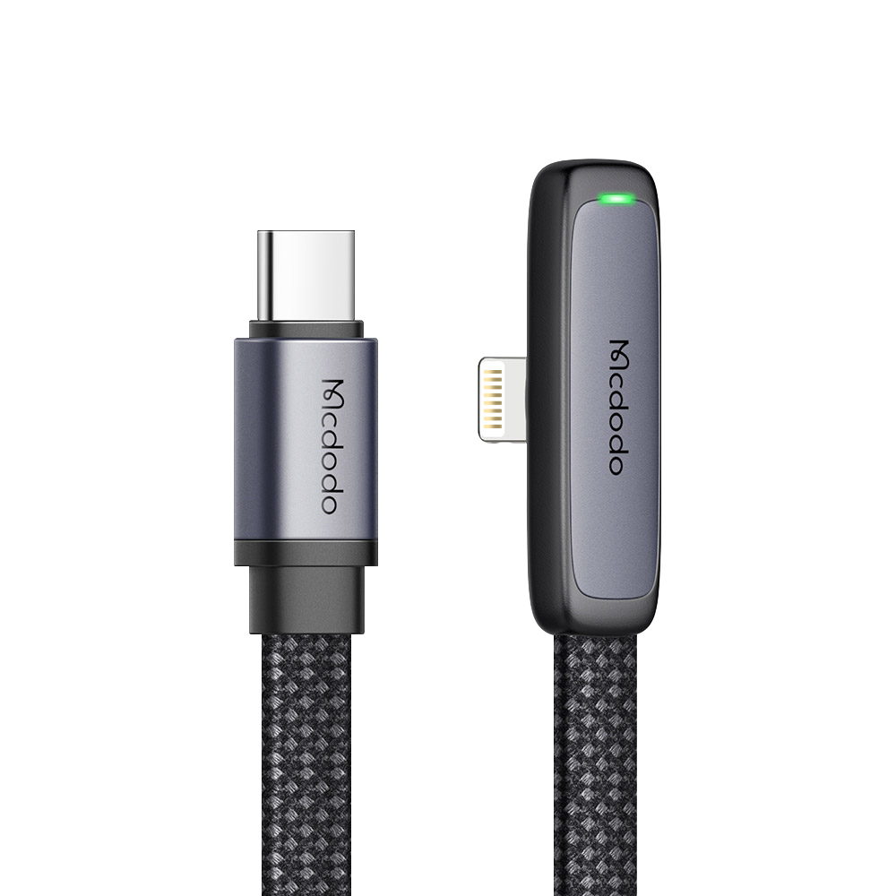 맥도도 TR 90도 라이트 C타입 to 8핀 PD 고속충전 케이블 1.2m CA335(Mcdodo Ultra Slim Elbow C to 8 PD Fast Charging Cable 1.2m CA335)