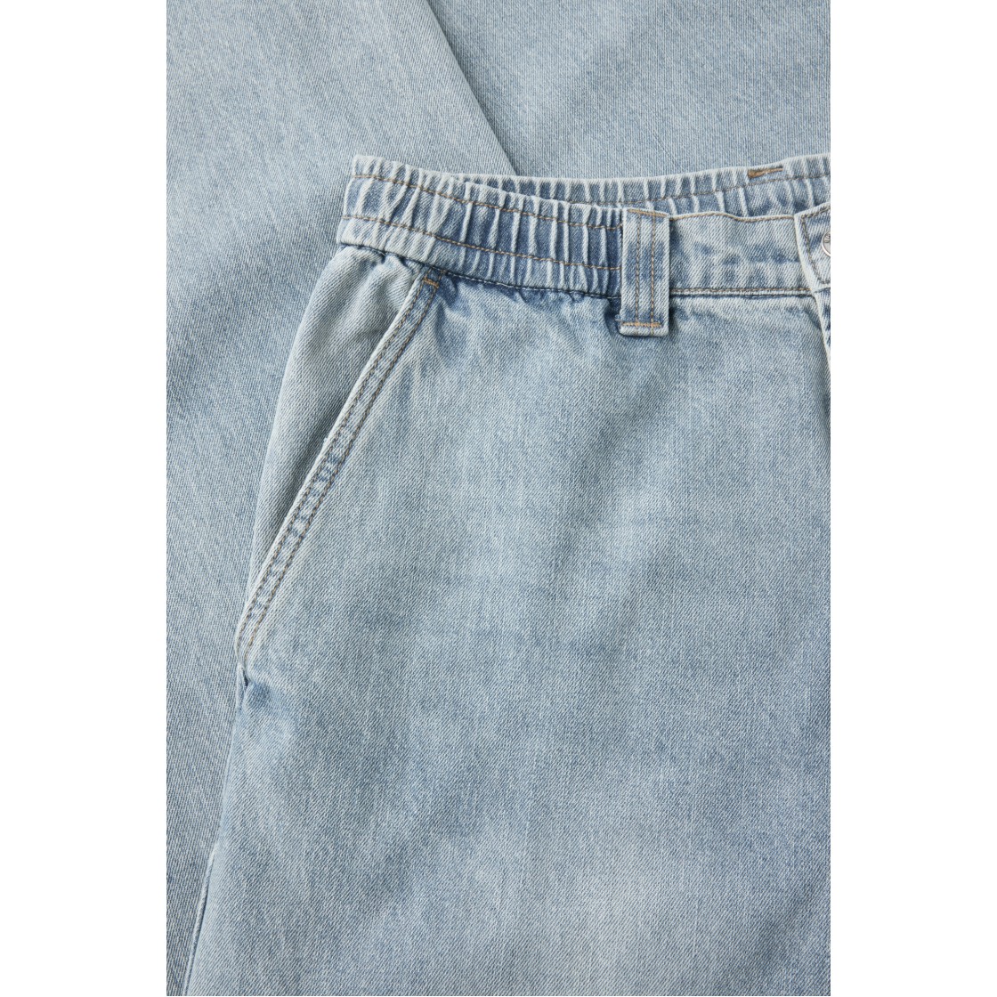 이로 밴딩 루즈핏 데님 팬츠 라이트 블루(Iro Banding Loose Fit Denim Pants Light Blue) - 6