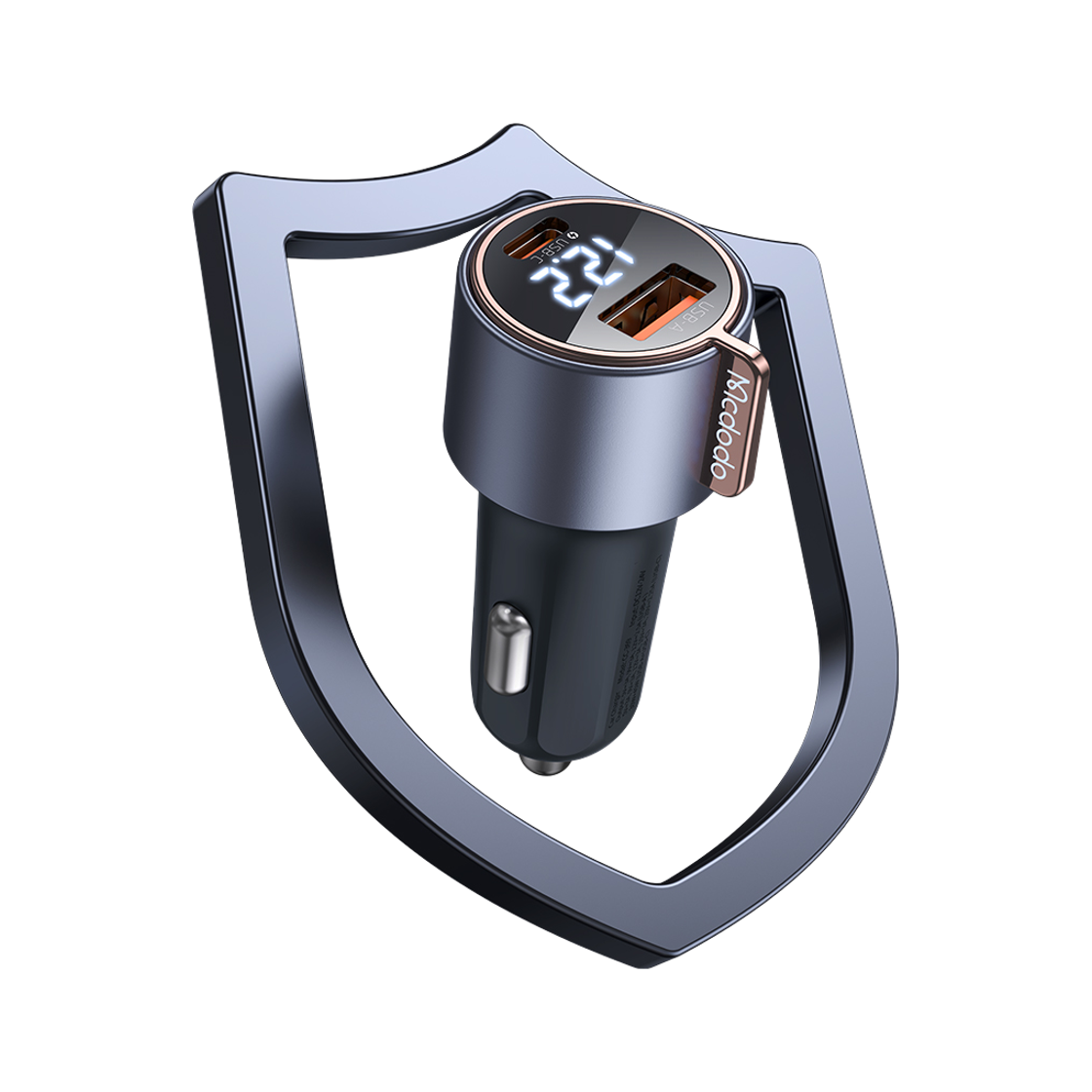 맥도도 75W 디스플레이 2포트 차량용 고속충전기 C타입+USB-A타입 CC369(Mcdodo PD 75W USB-C + USB-A Car Charger CC369) - 5