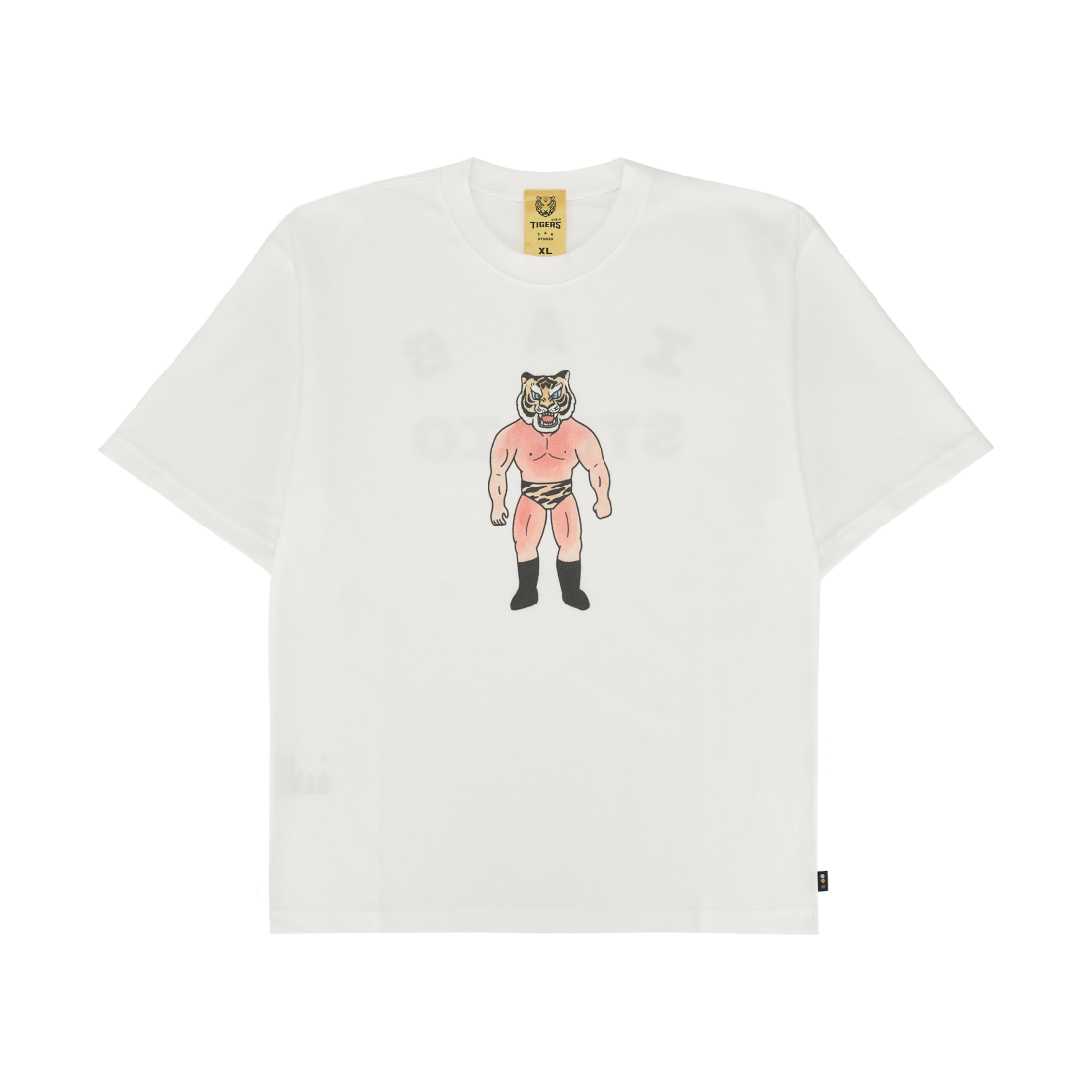 기아 타이거즈 x 아이앱 스튜디오 타이거 마스크 티셔츠 화이트(Kia Tigers x IAB Studio Tiger Mask T-Shirt White)