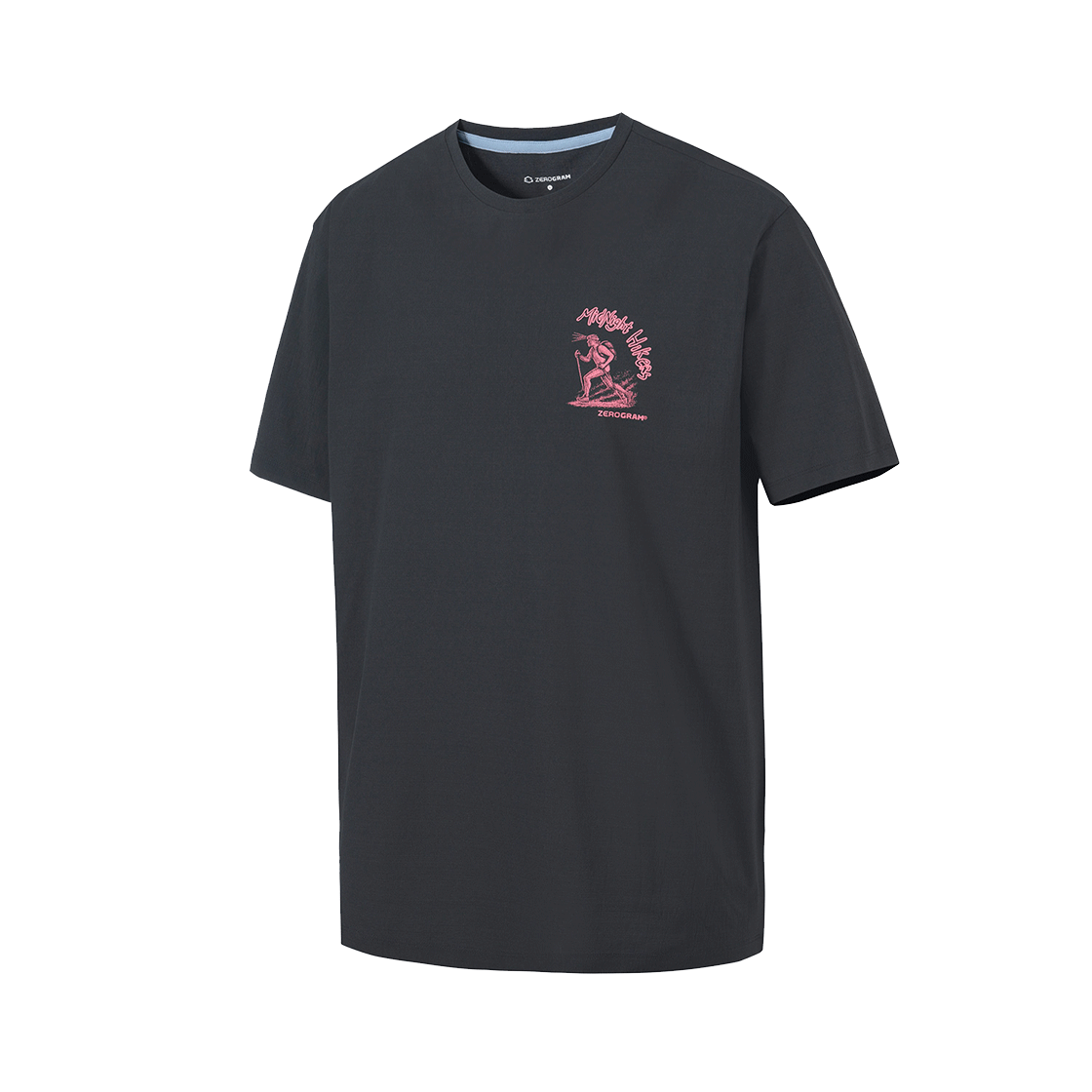 제로그램 NIGHT HIKER Espol 스몰 그래픽 반팔 티셔츠(ZEROGRAM Night Hiker Espol Small Graphic SS Dark Gray)