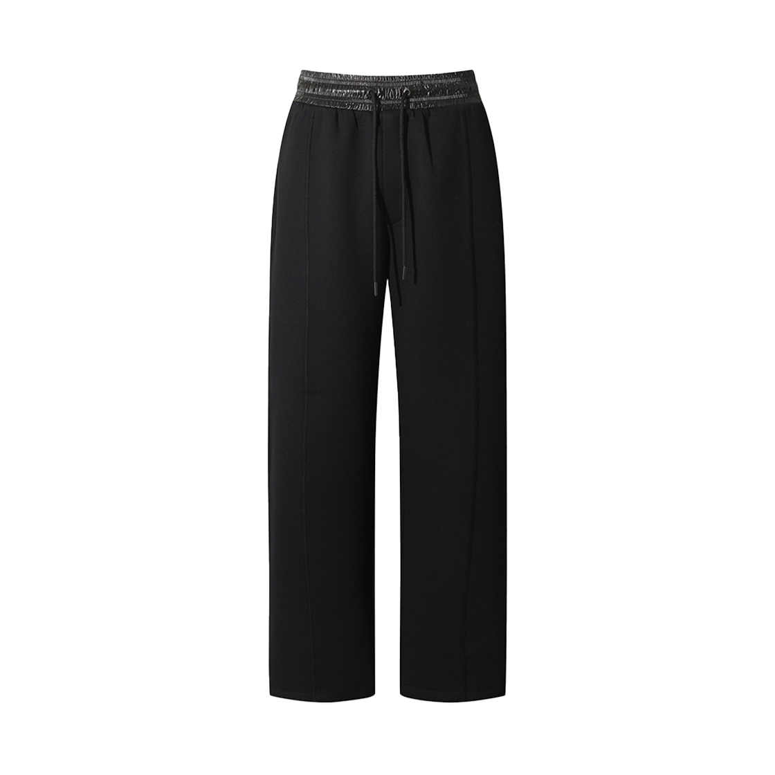 이로 바그 쿠션지 와이드 스트레이트 핏 팬츠 블랙(Iro Vague Cushion Fabric Wide Straight Fit Pants Black) - 1