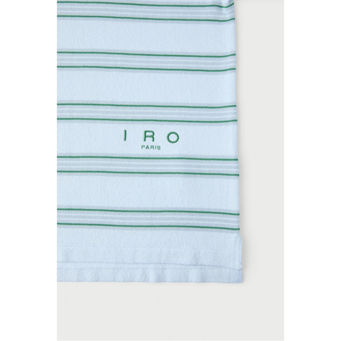 이로 마레 카라 스트라이프 테리 반팔 스웨터 라이트 민트(Iro Maree Collar Stripe Terry Short Sleeve Sweater Light Mint) - 5