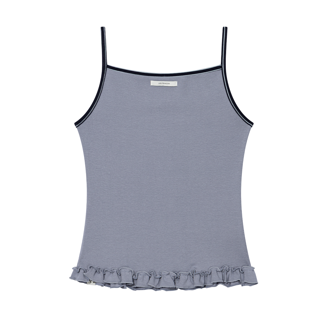 어글리쉐도우 스트라이프 프릴 콘트라스트 슬리브리스 블루(UGLYSHADOW St Frill Contrast Sleeveless Blue) - 2