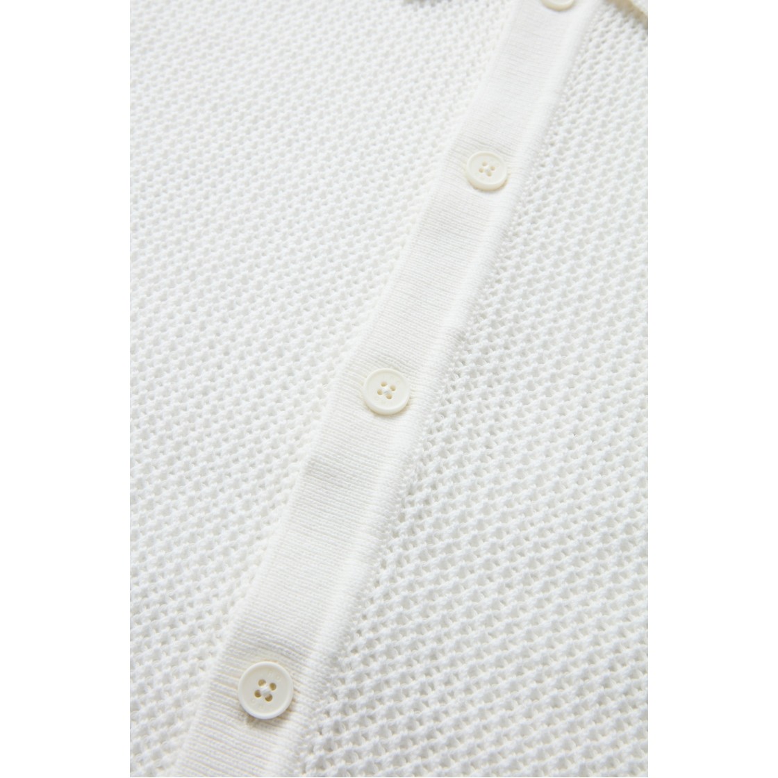 이로 브라치오 메쉬 텍스처 숏 슬리브 니트 화이트(Iro Bracio Mesh Texture Short Sleeve Knit White) - 5