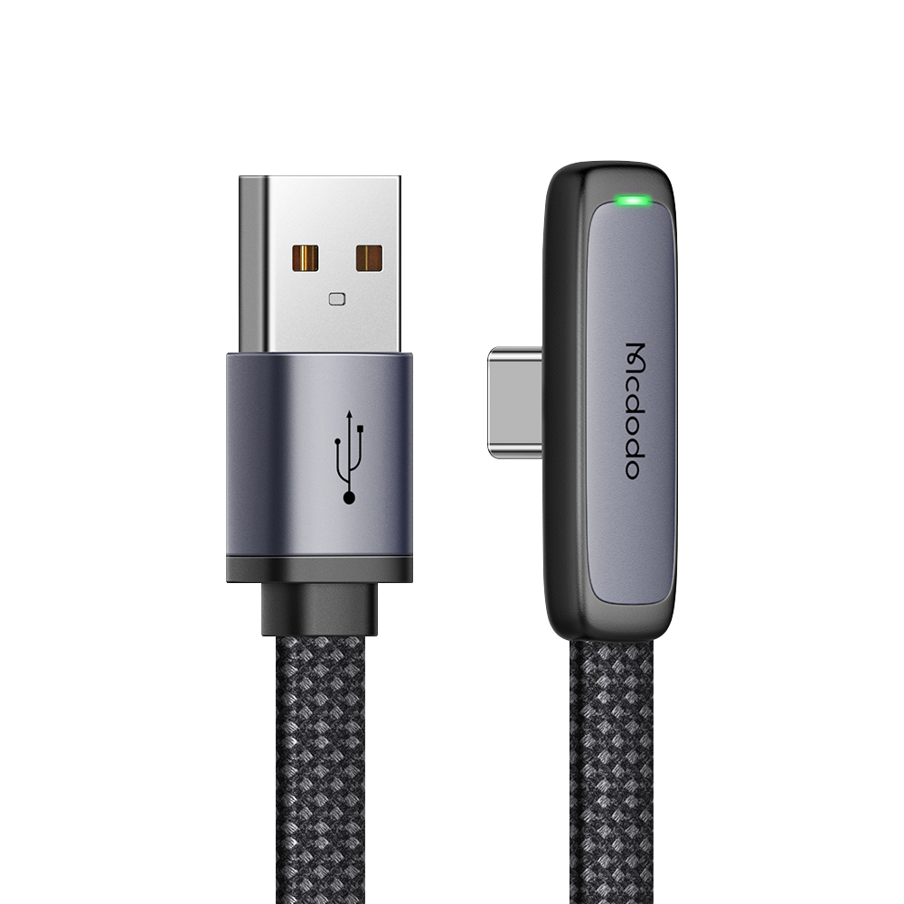 맥도도 TR 90도 라이트 USB-A to C타입 고속충전 케이블 1.8m CA334(Mcdodo Ultra Slim Elbow USB-A to Type-C PD Fast Charging Cable 1.8m CA334) - 1