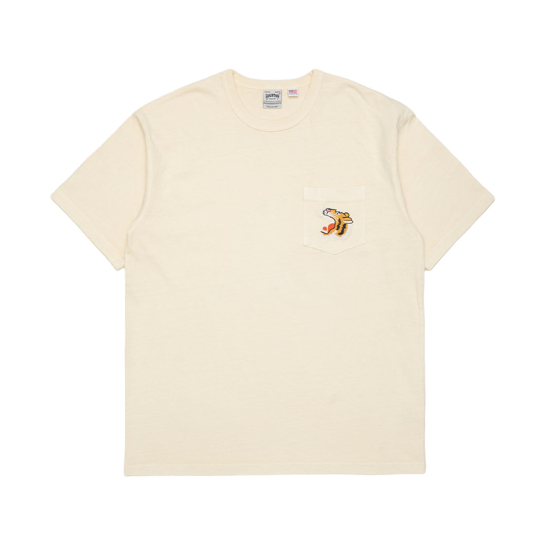 휴스턴 재팬 피그먼트 U.S. 코튼 프린트 티 타이거 내츄럴 22395(Houston Japan Pigment U.S. Cotton Print Tee Tiger Natural 22395)