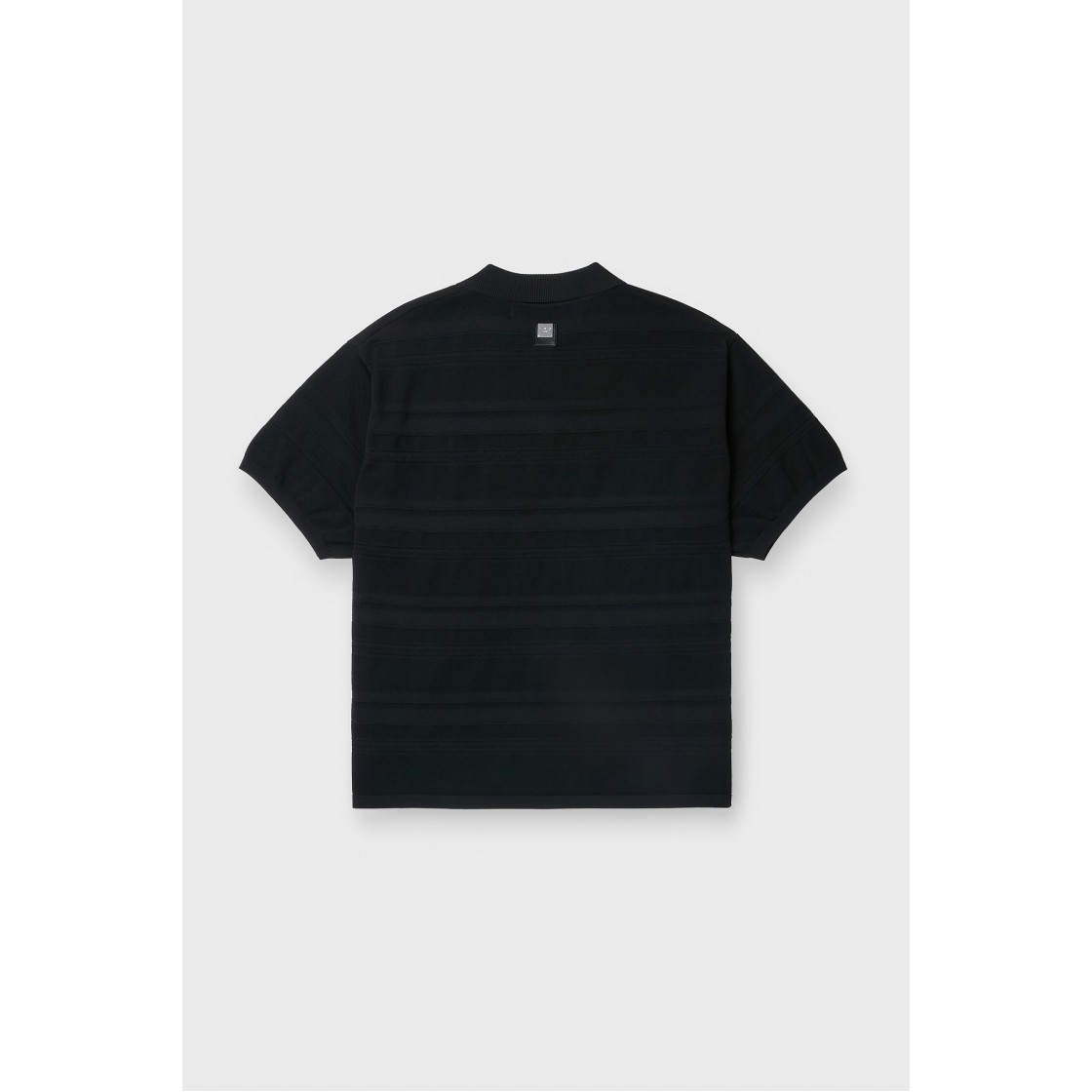 이로 갈롱 카라 볼륨 스트라이프 반팔 스웨터 블랙(Iro Galon Collar Volume Stripe Short Sleeve Sweater Black) - 3
