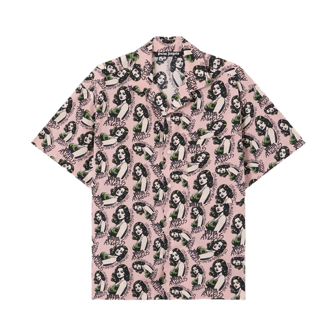 팜엔젤스 핀업 올오버 루즈 볼링  셔츠 -  핑크 멀티컬러(Palm Angels Pinup Allover Loose Bowling Shirt - Pink Multicolor)