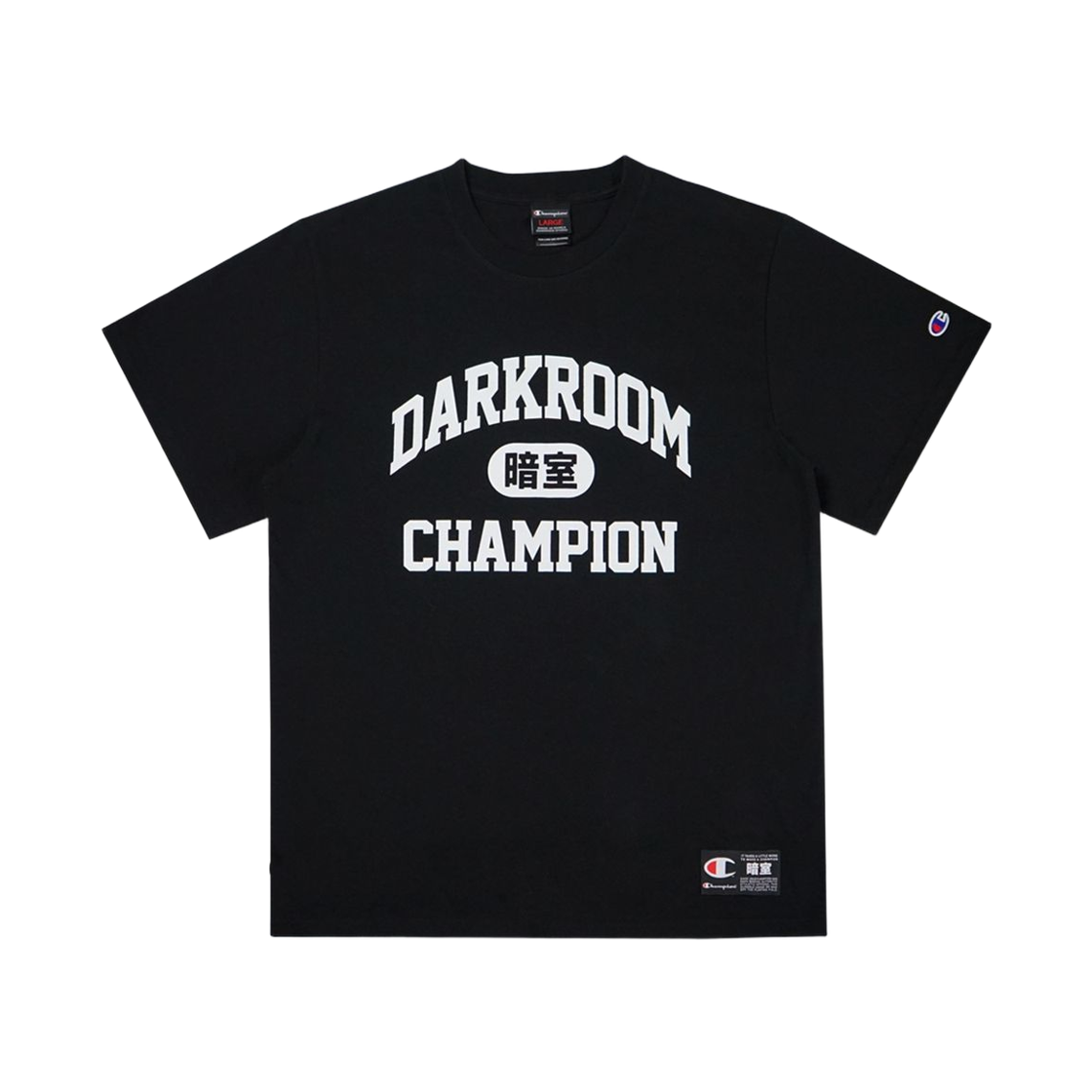 챔피온 x 다크룸 스튜디오 숏슬리브 티셔츠 블랙(Champion x Darkr8m Studio Short Sleeve T-Shirt Black)