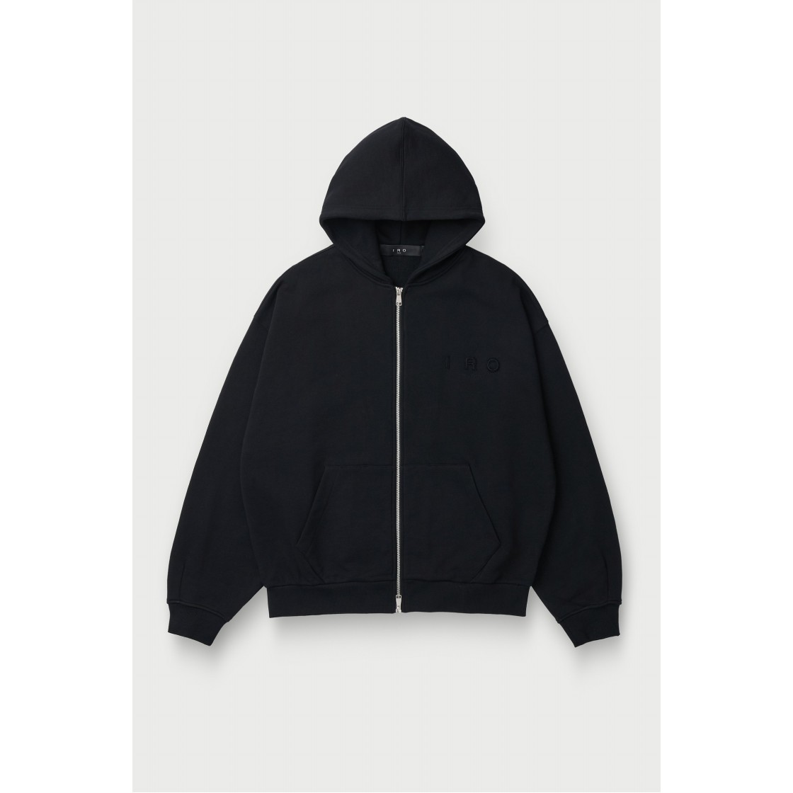 이로 크루슈 베이직 로고 후드 집업 블랙(Iro Cruche Basic Logo Hood Zip-Up Black) - 2