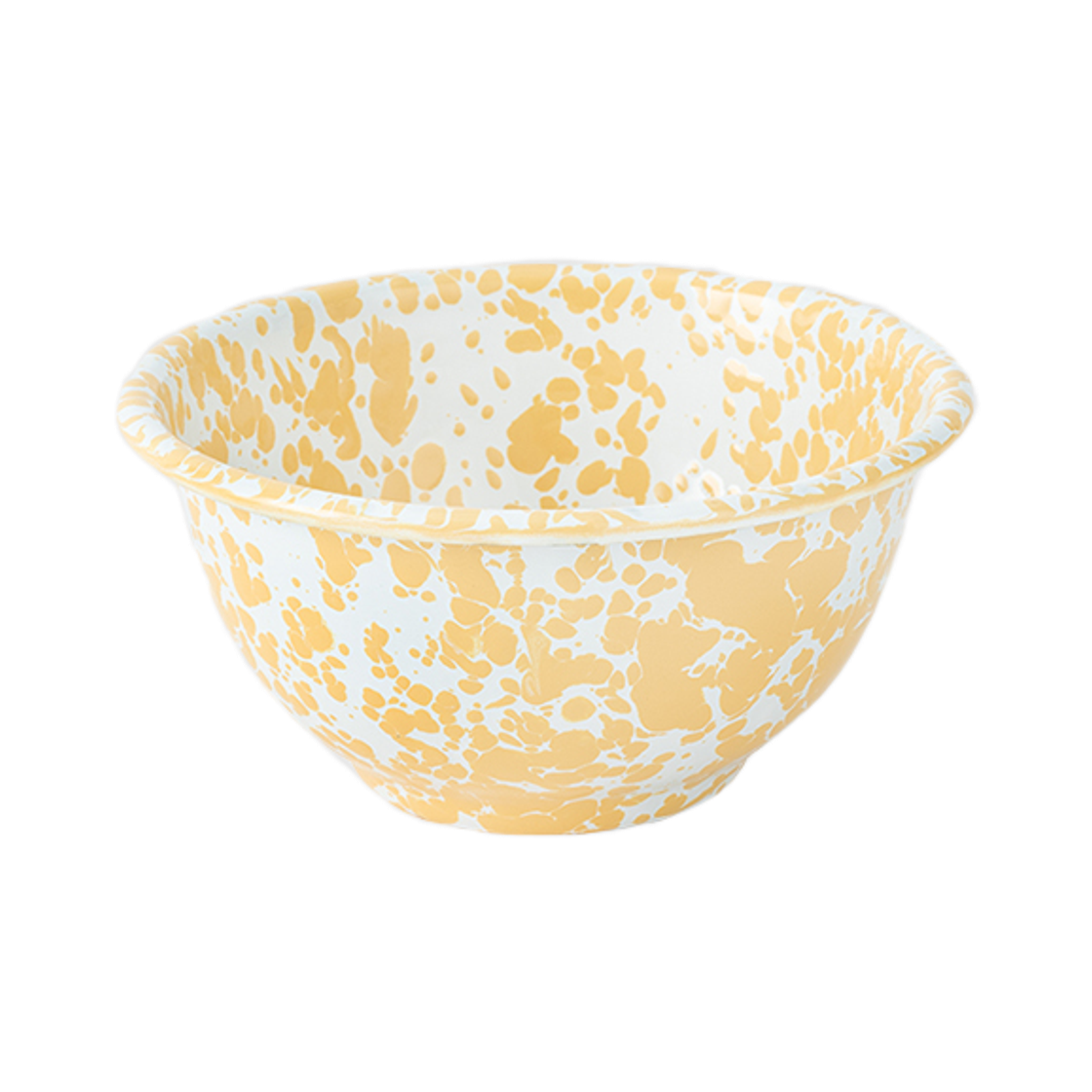 D02YM CROW CANYON D02 Yougurt Bowl Yellow Marble