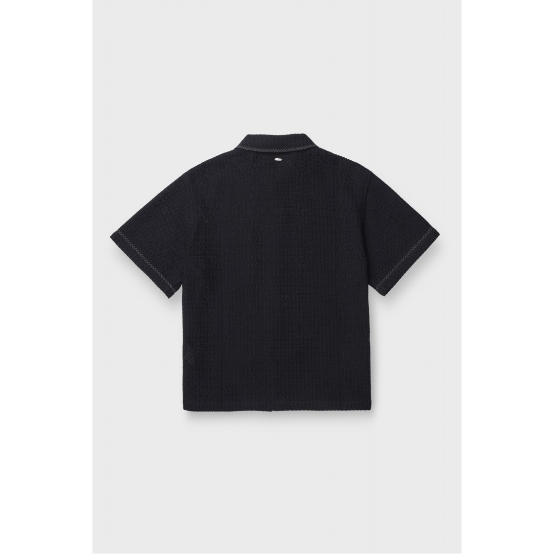 이로 베르뒤르 크로쉐 반팔 자수 셔츠 블랙(Iro Verdures Crochet Short Sleeve Embroidered Shirt Black) - 3