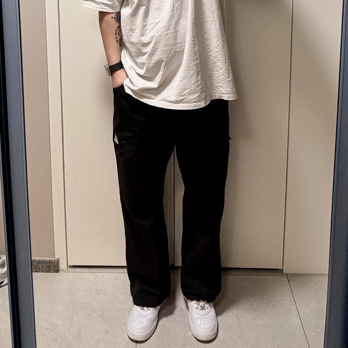 Nike ACG Dolomiti Pants Black Summit White - Asia 착용 스타일 - 2