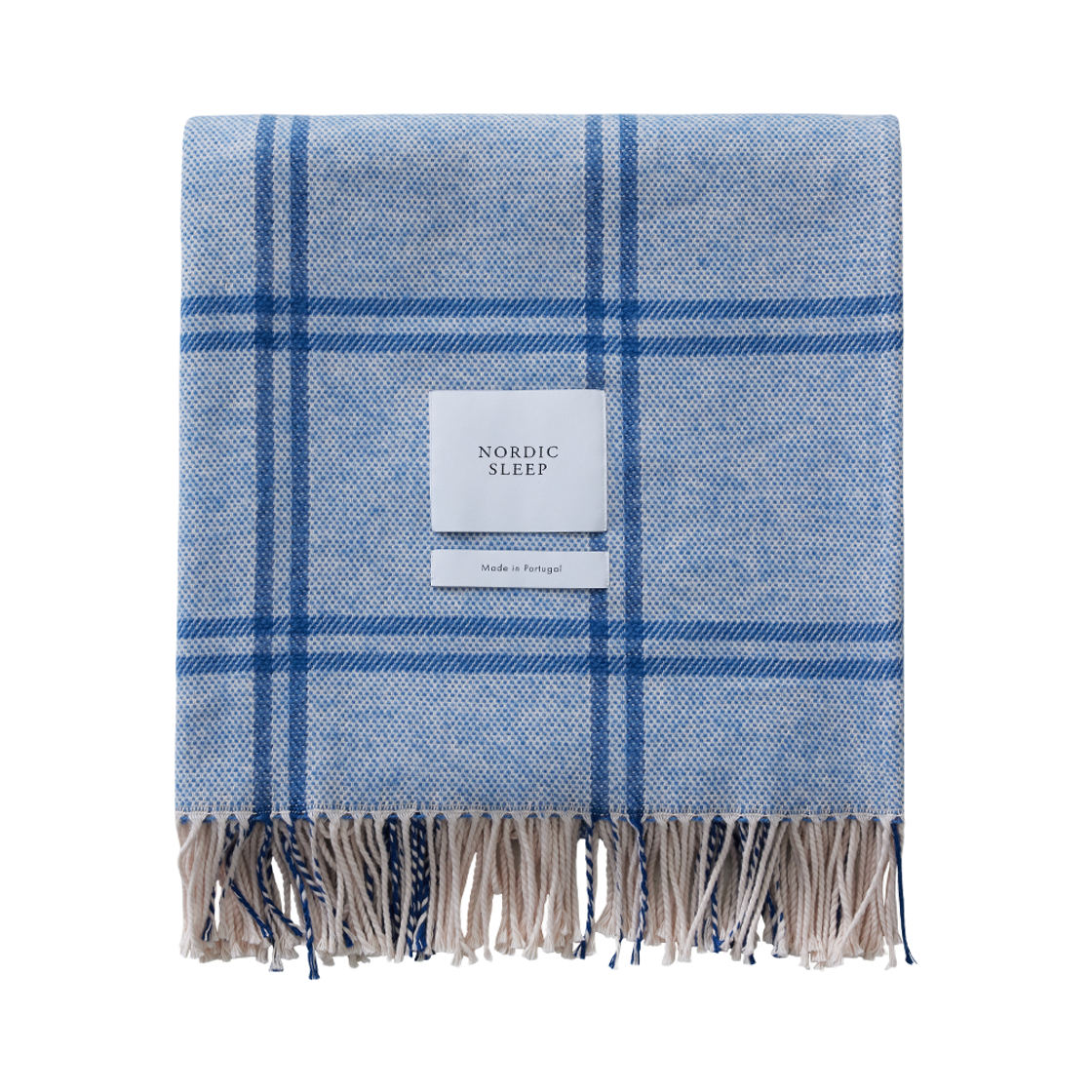 노르딕슬립 리니어 체크 스로우 블랭킷 블루(Nordic Sleep Linear Check Throw Blanket Blue) - 1