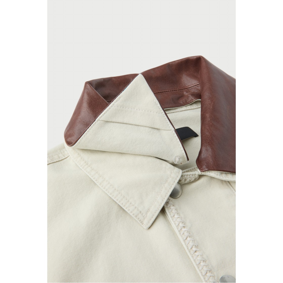 이로 엘레피 레더 칼라 워크 블루종 베이지(Iro Elefie Leather Collar Work Blouson Beige) - 5