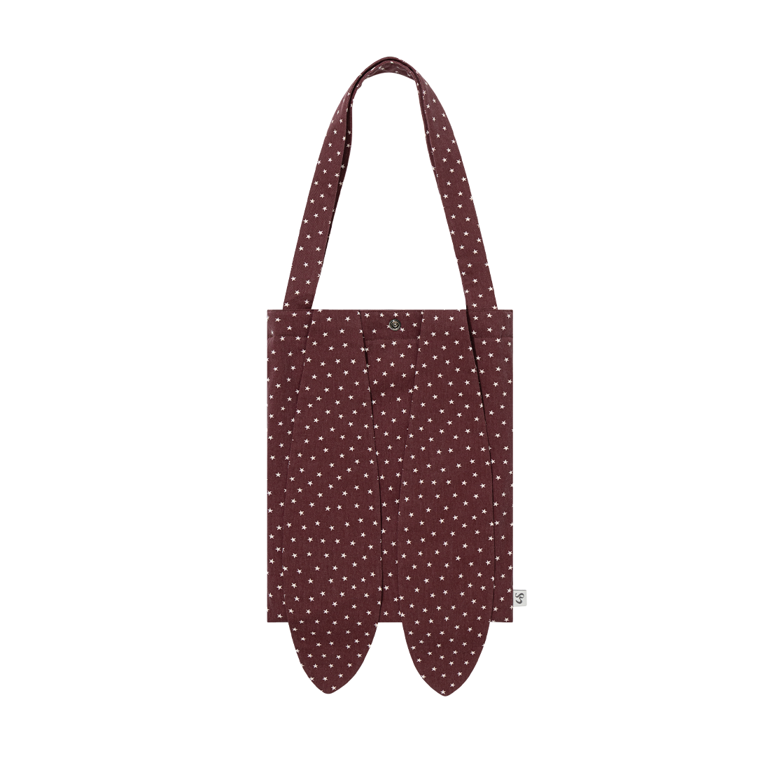 어글리쉐도우 레빗 스타 리버시블 에코 백 버건디(UGLYSHADOW Rabbit Star Reversible Eco Bag Burgundy) - 4