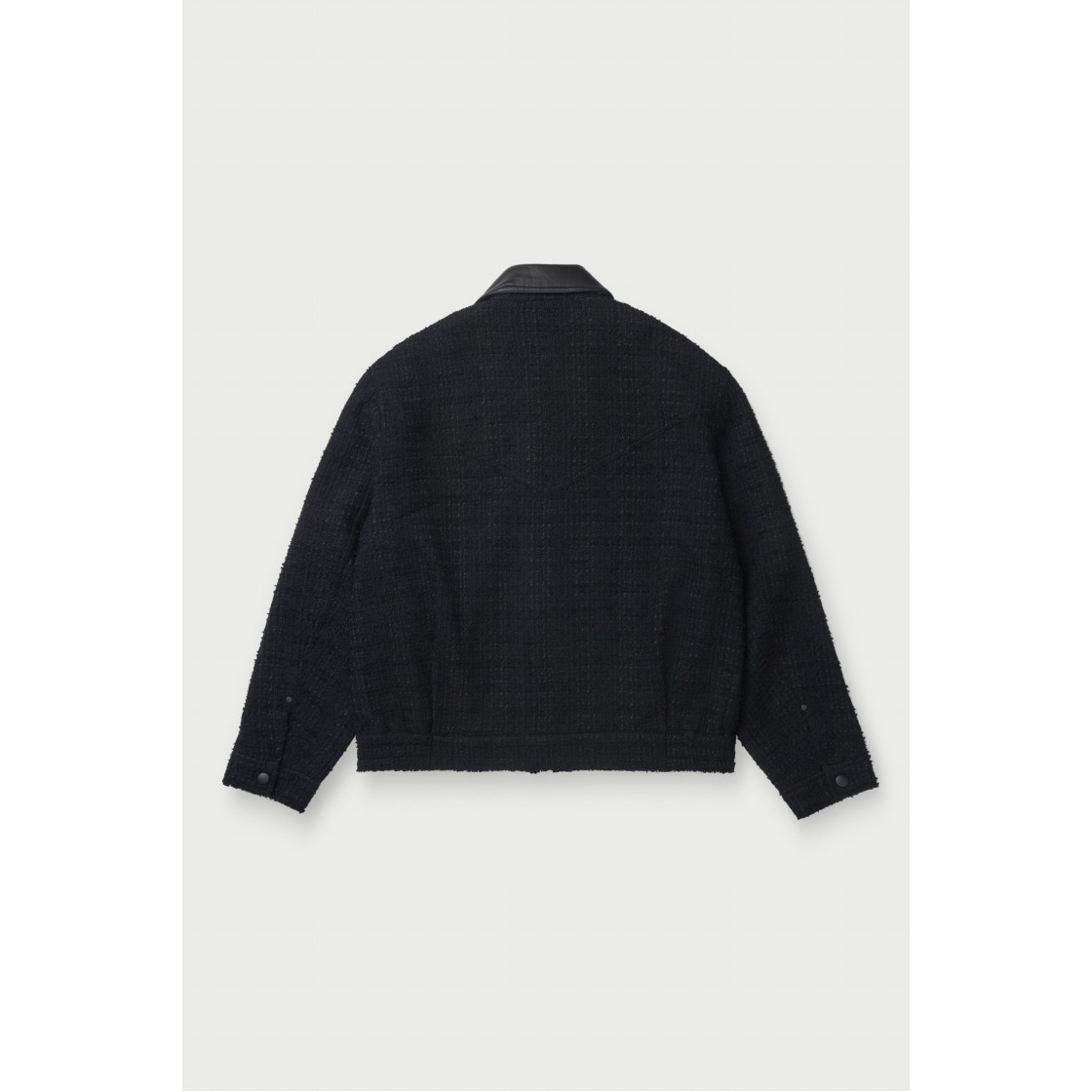 이로 에오난 레더 카라 니트 텍스처드 블루종 블랙(Iro Eonane Leather Collar Knit Textured Blouson Black) - 3
