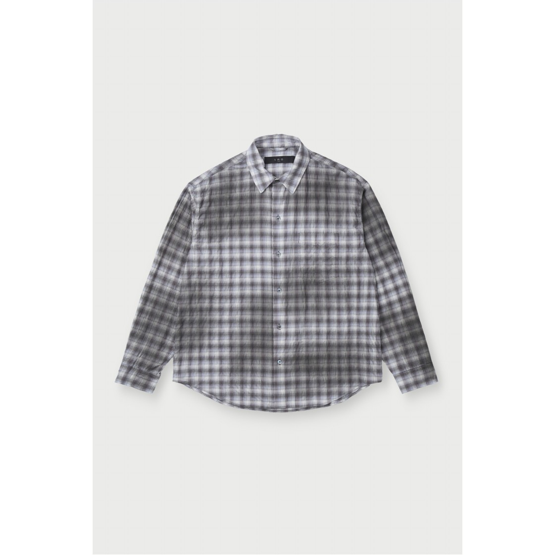 이로 악셀 체크 크리즈 긴팔 셔츠 라이트 블루(Iro Axel Check Crease Long Sleeve Shirt Light Blue) - 2