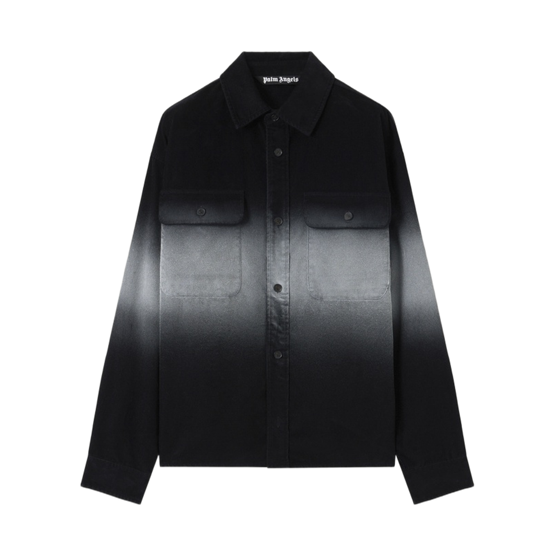 팜엔젤스 클래식 로고 루즈 오버셔츠 - 블랙 오프 화이트(Palm Angels Classic Logo Loose Overshirt - Black Off White)