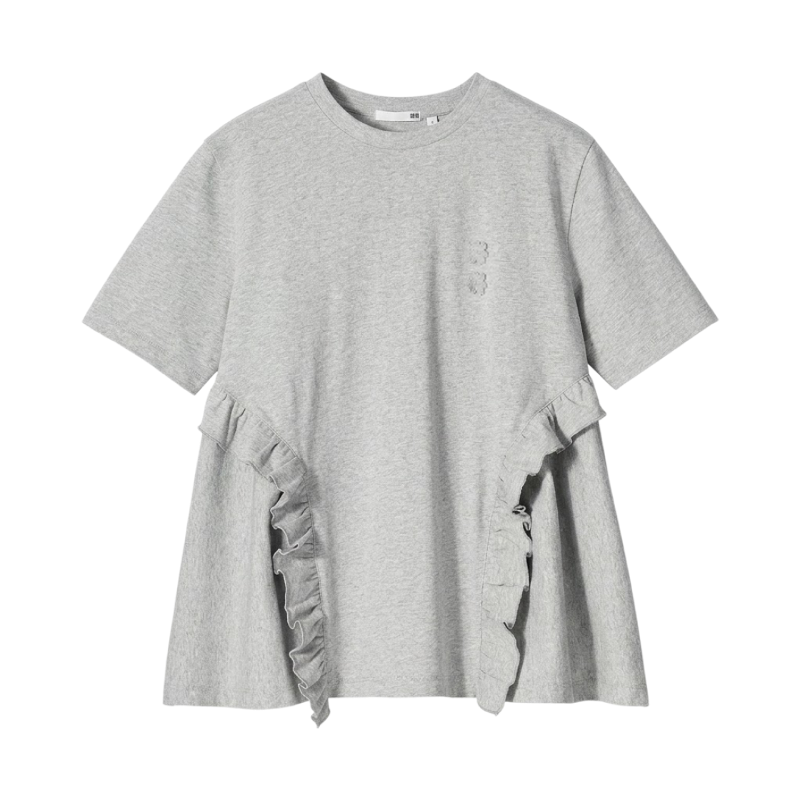 488087-03 (W) Uniqlo x Cecilie Bahnsen Frill T-Shirt Gray