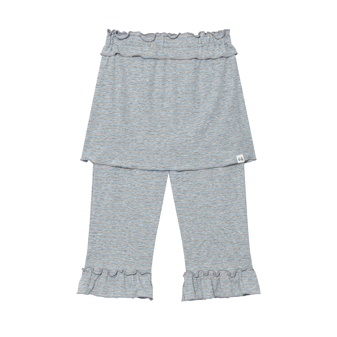 MID037 UGLYSHADOW Frill Capri Skirt Pants St Grey