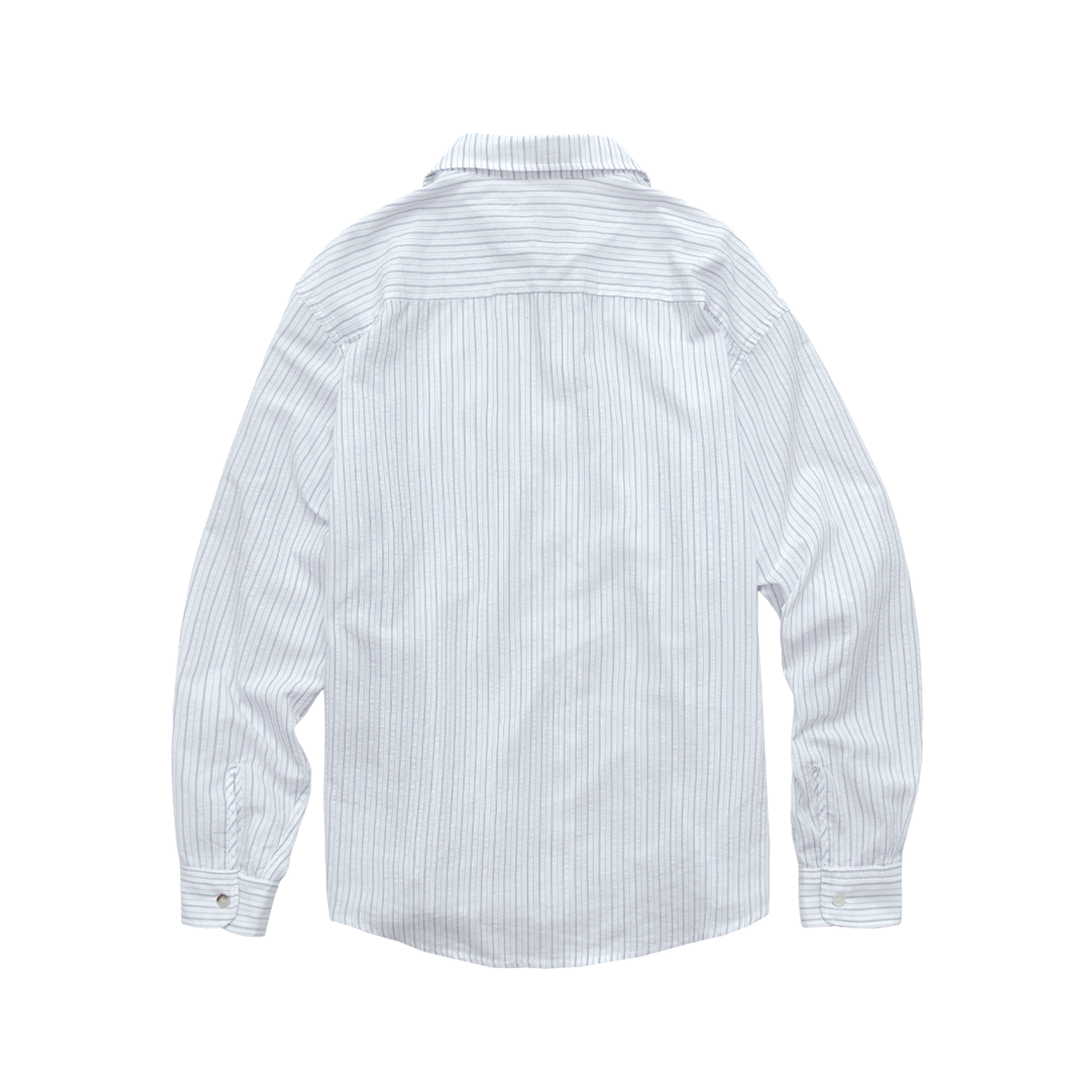 폴리테루 루즈드 스트라이프 셔츠 워시드 화이트(Polyteru Loosed Striped Shirts Washed White) - 2