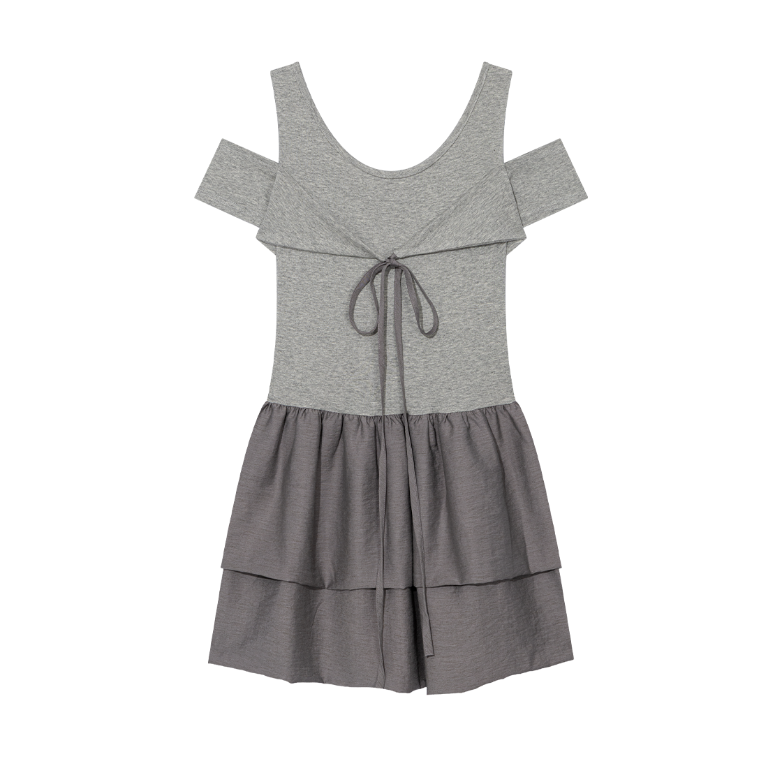 MID059 UGLYSHADOW Cancan Pumpkin Ribbon Dress Grey