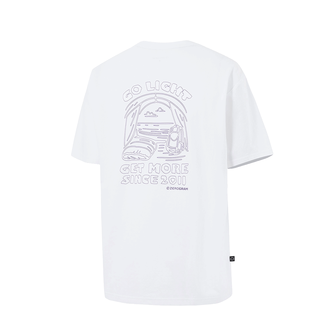 제로그램 TENTOPIA Sorona 백그래픽 반팔 티셔츠(ZEROGRAM Tentopia Sorona Back Graphic SS White)