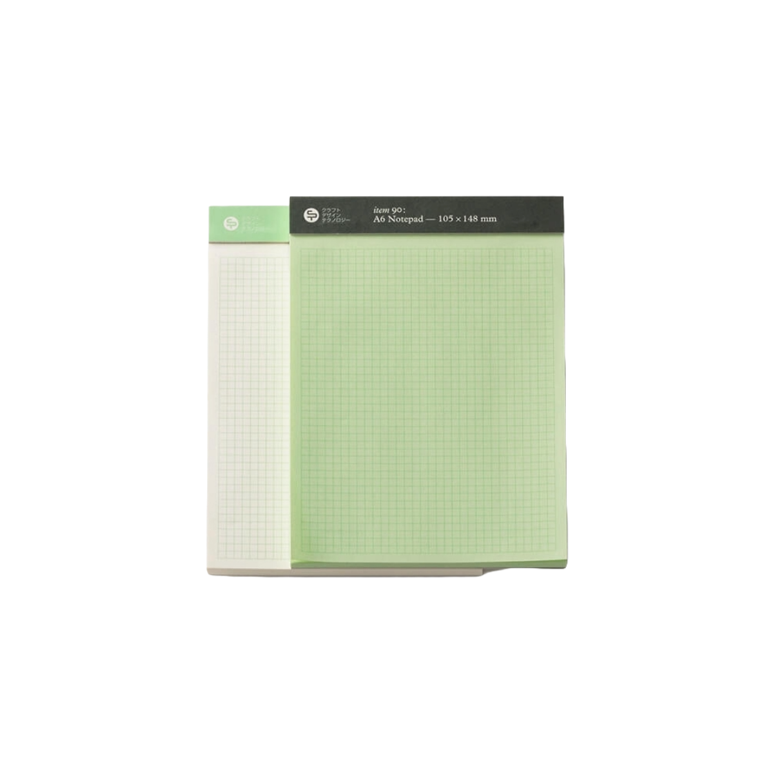 940NIPH3090SET CRAFT DESIGN TECHNOLOGY A6 Notepad Pale Green Dark Green