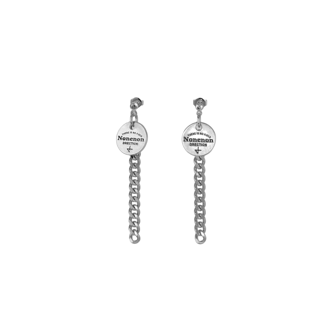 논논 뉴 로고 체인 이어링(Nonenon New Logo Chain Earring)